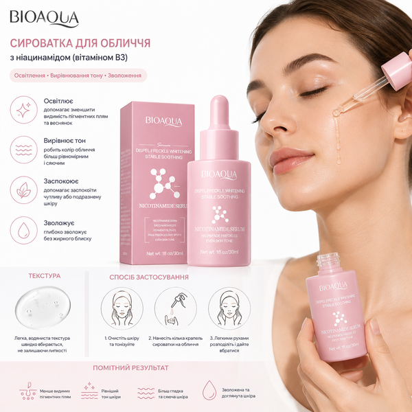 Сироватка для обличчя BIOAQUA з ніацинамідом 000112 фото