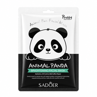 Тканинна маска для обличчя SADOER Animal Panda Brightening Facial Mask 000184 фото