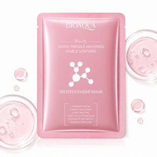 Тканинна маска для обличчя з ніацинамідом BIOAQUA Nicotinamide Mask 000133 фото