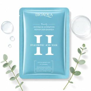 Тканинна маска для обличчя з гіалуроновою кислотою BIOAQUA Hyaluronic Acid Mask 000134 фото