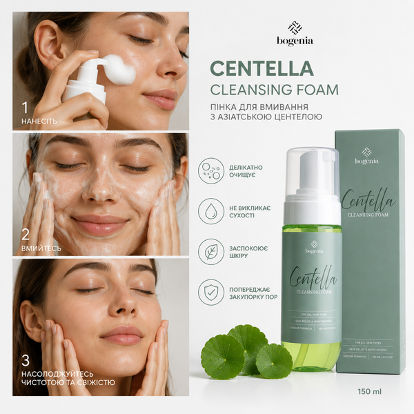 Пінка для вмивання Bogenia Centella Cleansing Foam 000032 фото