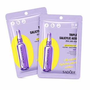 Очищаюча тканинна маска з саліциловою кислотою Sadoer Triple Salicylic Acid 000141 фото
