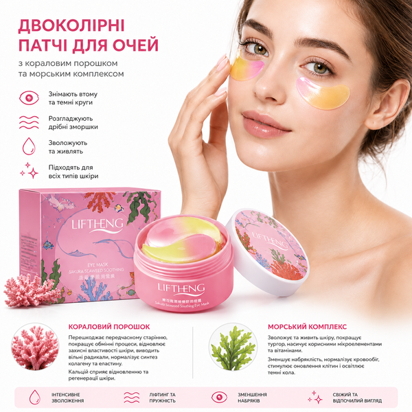 Патчі з кораловим порошком та морським комплексом Liftheng 000148 фото
