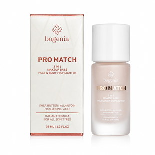 База-хайлайтер Bogenia Pro Match 3 in 1 Makeup Base, Face & Body Highlighter 000055 фото