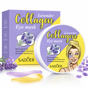 Гідрогелеві патчі для очей  заспокійливі з лавандою Sadoer Lavender Eye Eye Gel Patch 000160 фото